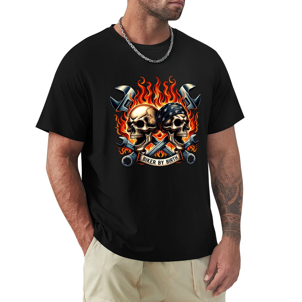 Biker By Birth Men's T-shirt 100% Cotton