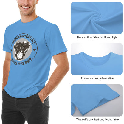 American Motorcycle Classic Hand Made Men's T-shirt 100% Cotton