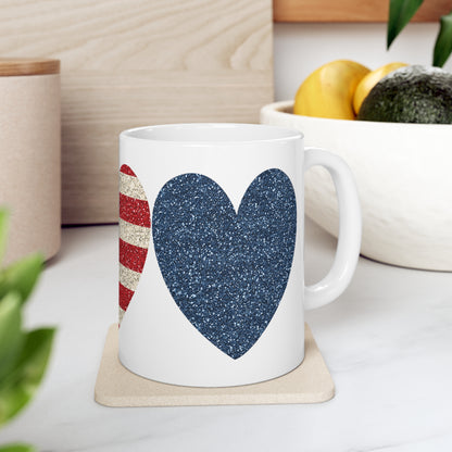 American Hearts Ceramic Mug 11oz