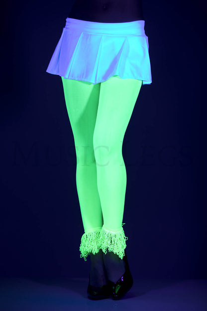 Neon Green Fringed Leggings