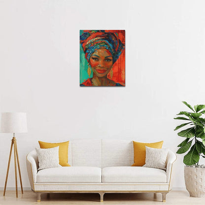 African Collection Frame Canvas Print