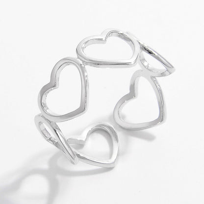 Hearts All Around 925 Sterling Silver Ring