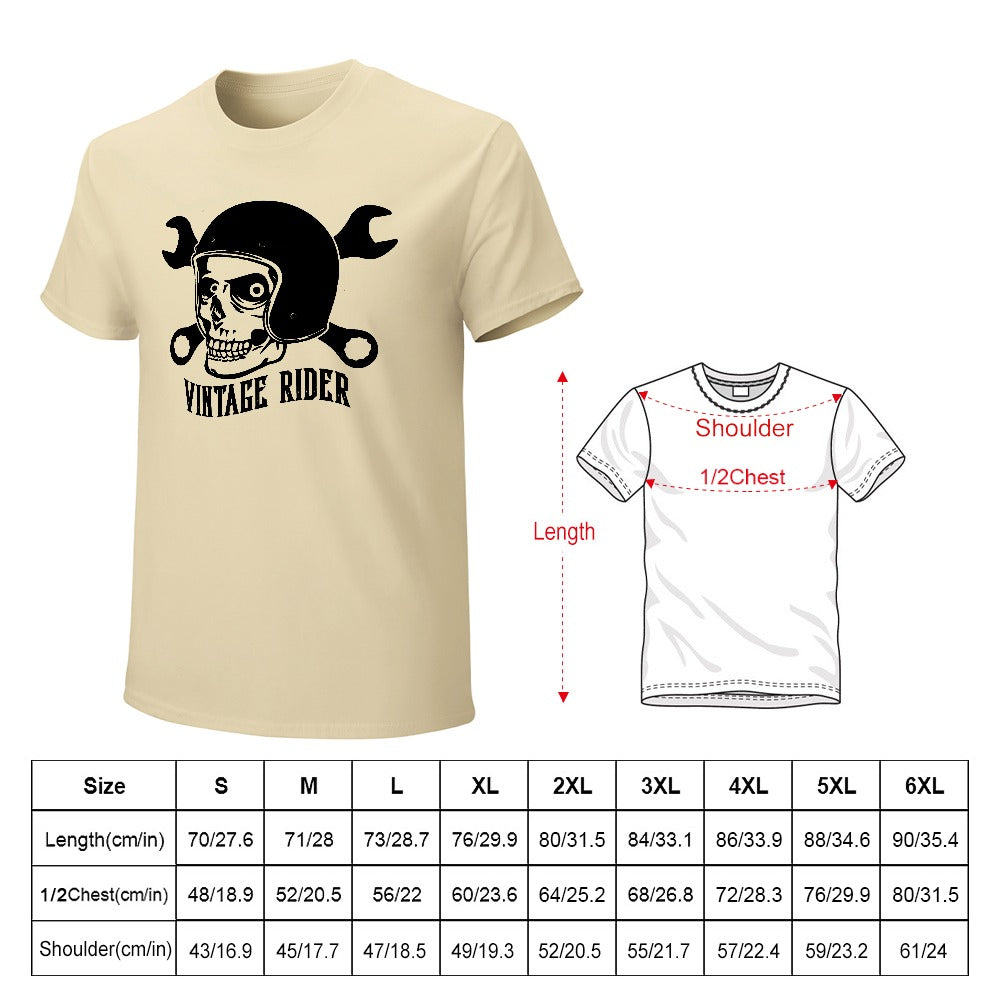 Vintage Rider Men's T-shirt 100% Cotton
