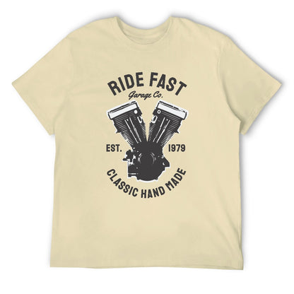Ride Fast Classic Hand Made Men's T-shirt 100% Cotton