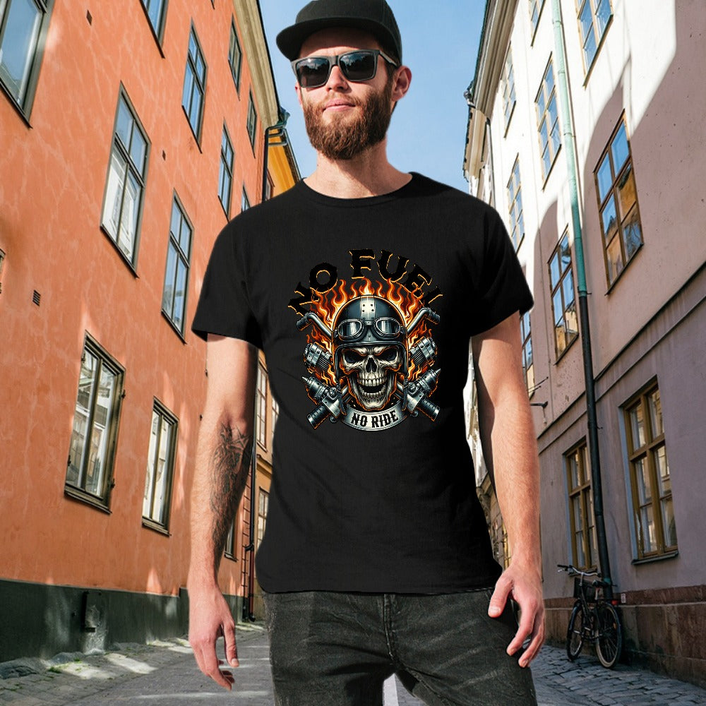 No Fuel No Ride Men's T-shirt 100% Cotton