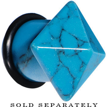 5/8 Turquoise Semi Precious Stone Pyramid Top Plug