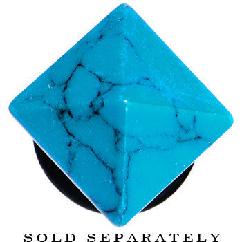 5/8 Turquoise Semi Precious Stone Pyramid Top Plug