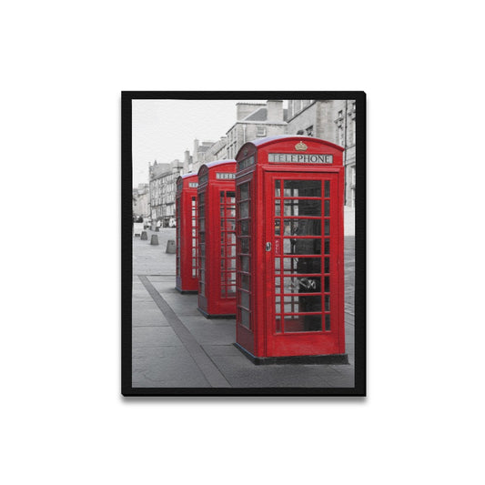 Red Collection Framed Canvas Print