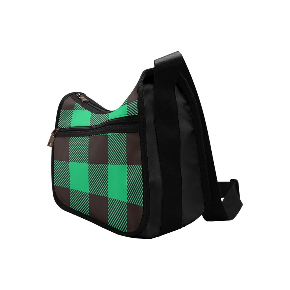 Green Plaid Shoulder Bag