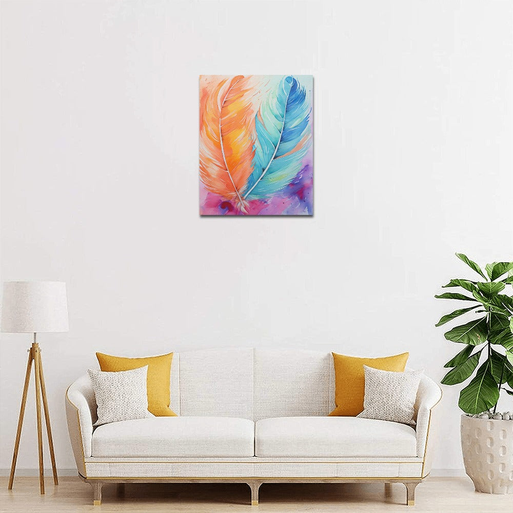 Feathered Framed Canvas Print