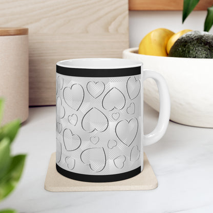 Buffalo Hearts Ceramic Mug 11oz