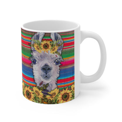 Western Llama Ceramic Mug 11oz