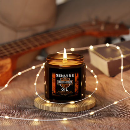 Harley-Davidson Genuine Motor Oil Scented Soy Candle - Amber Jar