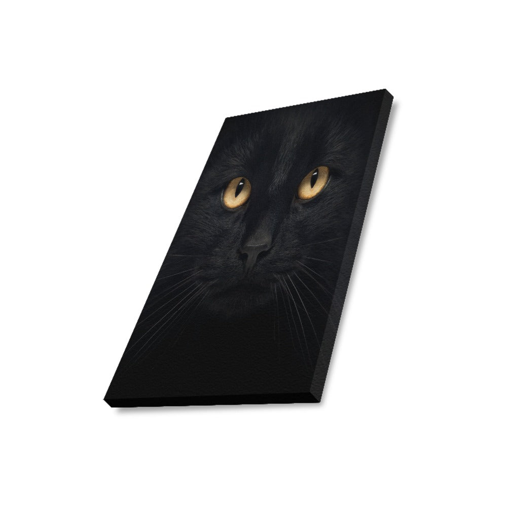 Black Kitty Framed Canvas Print