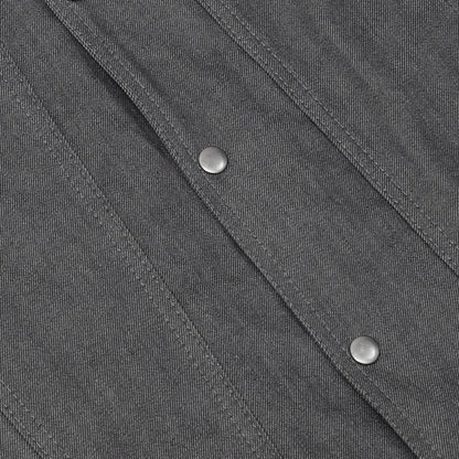 Men's Rough Rub-Off Raw Finish Broken Gray Denim Vest