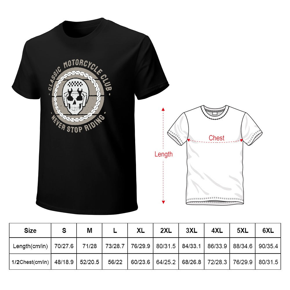 Classic Motorcycle Club Men's T-shirt 100% Cotton