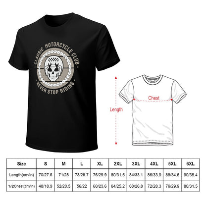 Classic Motorcycle Club Men's T-shirt 100% Cotton