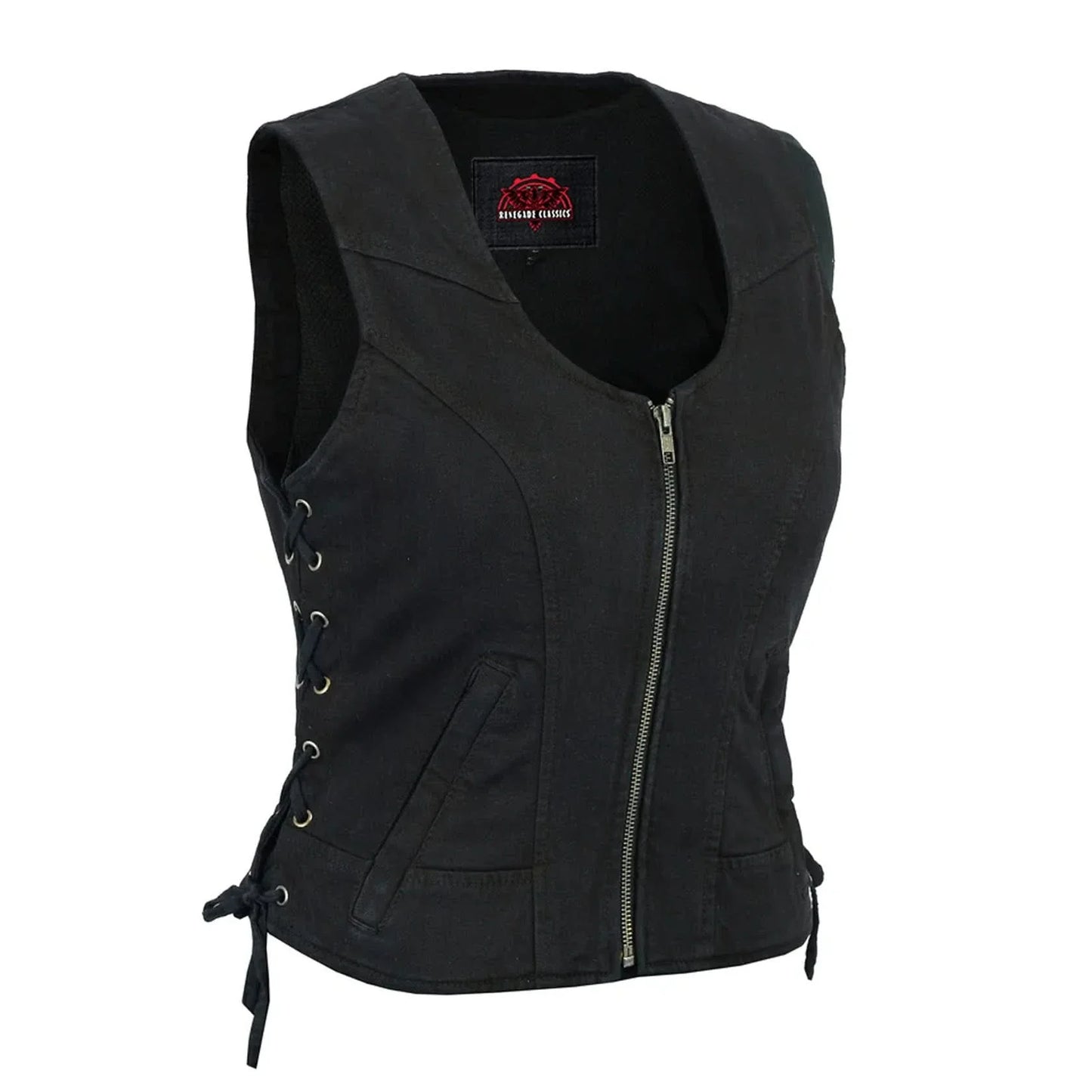 Women's Stylish Black Denim Vest