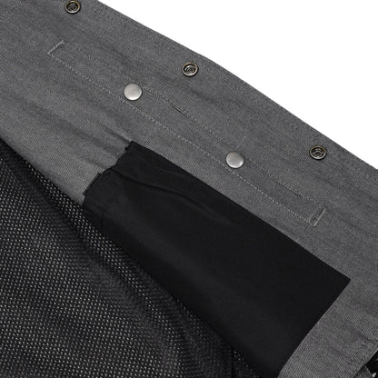 Men's Rough Rub-Off Raw Finish Broken Gray Denim Vest