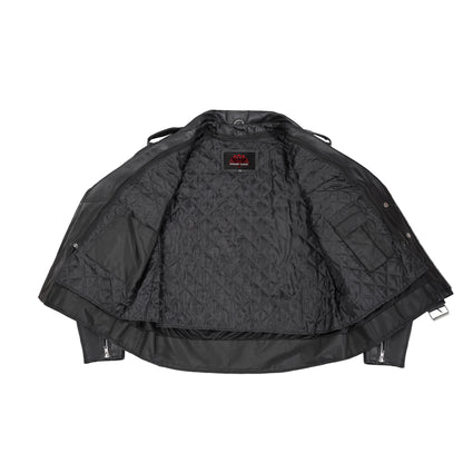 Freedom Rider Black Men's Leather Jacket – Eagle Embossed