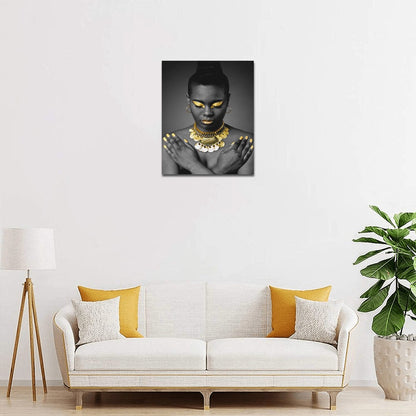 Black and Gold Collection Framed Canvas Print