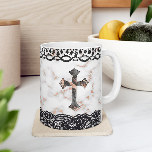 Cross Ceramic Mug 11oz