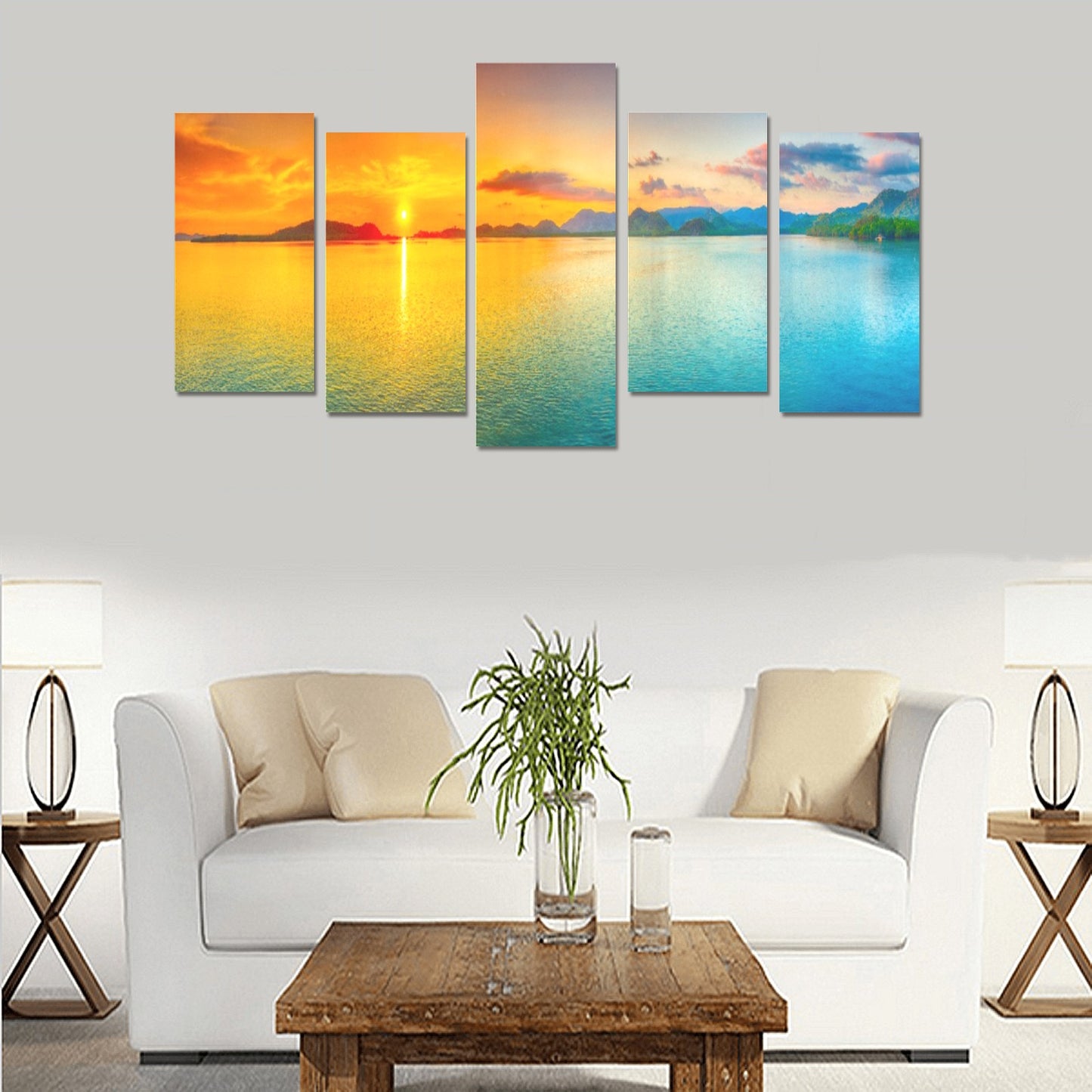 Sunset on the Horizon Canvas Wall Art Prints