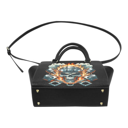 Skull and Pistons Classic Shoulder Handbag