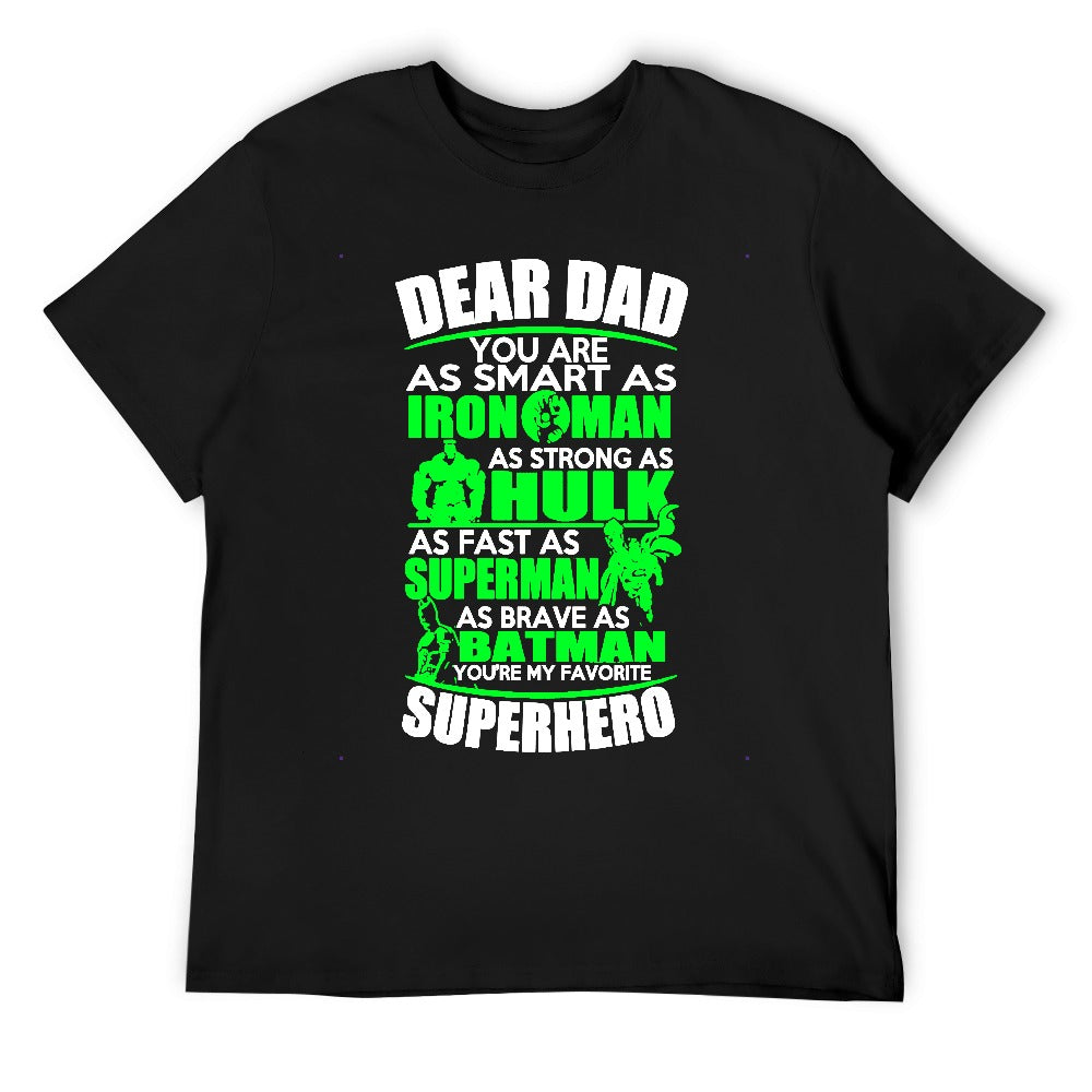 Dear Dad Superhero Men's T-shirt 100% Cotton