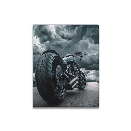 Motorcycle Framed Canvas Print