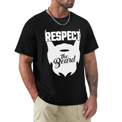 Respect The Beard Men's T-shirt 100% Cotton