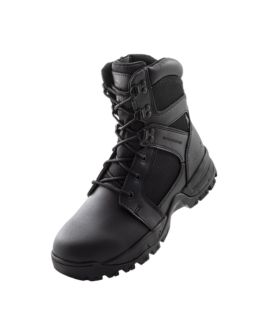 Kiwi Rugged Black Action Leather 7" Zipped Water Resistant Tactical Boots [R62300]
