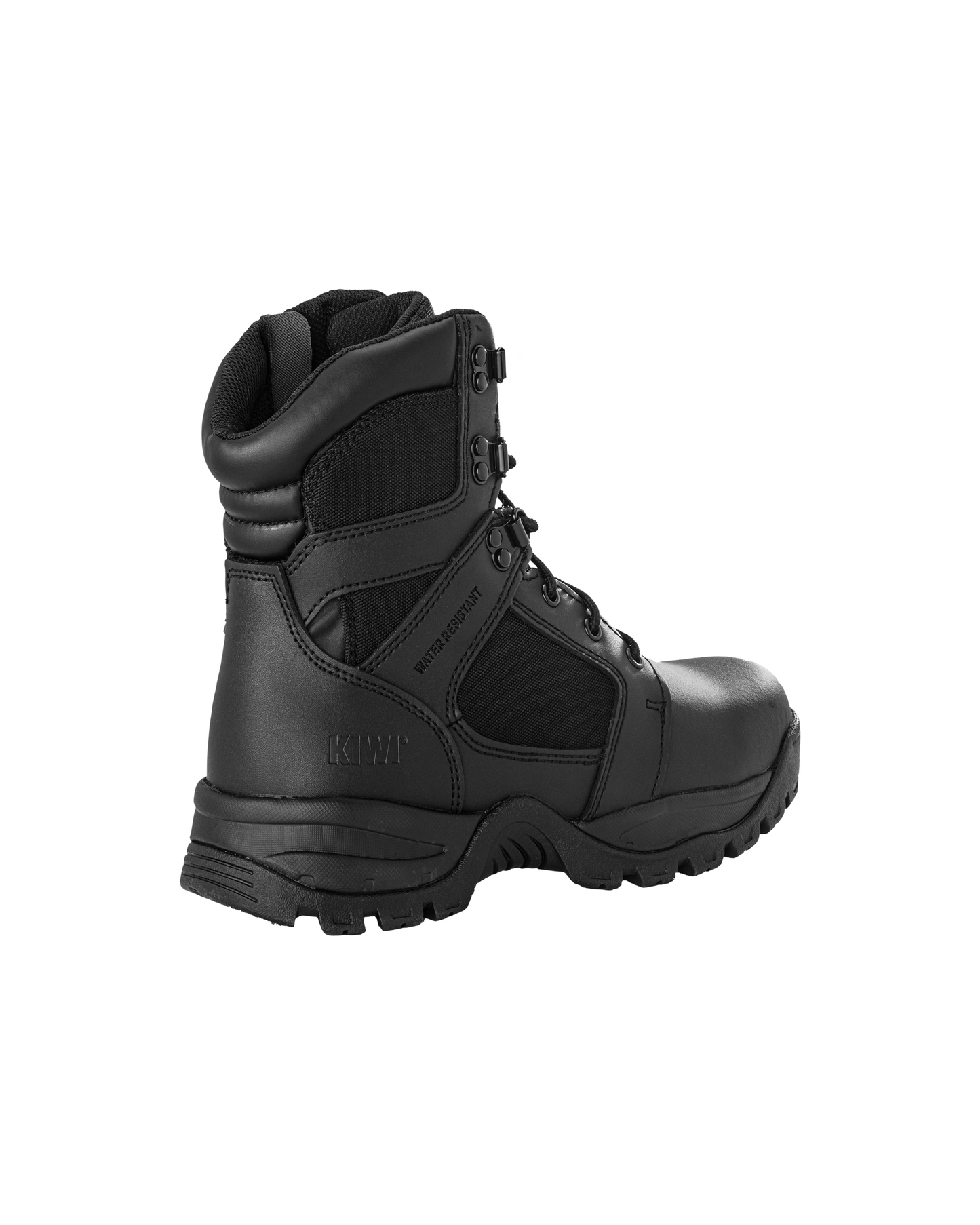 Kiwi Rugged Black Action Leather 7" Zipped Water Resistant Tactical Boots [R62300]
