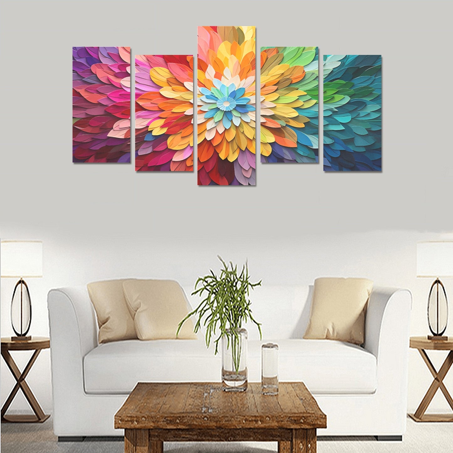 Colorful Flowers Canvas Wall Art Prints