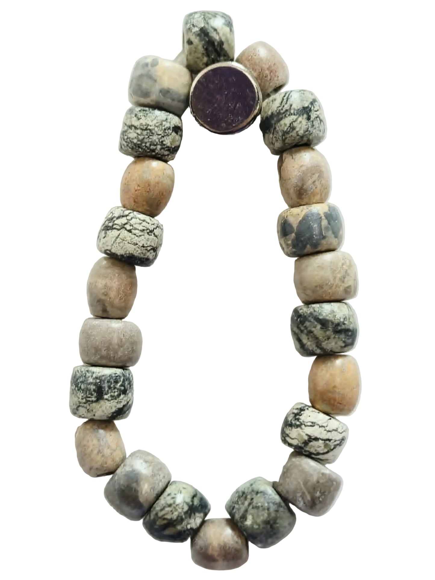 Picasso Stone and Dendritic Jasper Bracelet