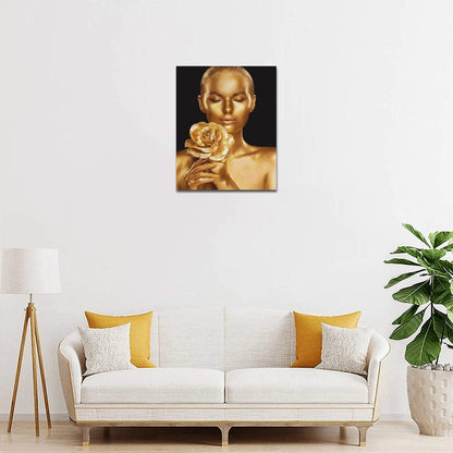 Black and Gold Collection Framed Canvas Print