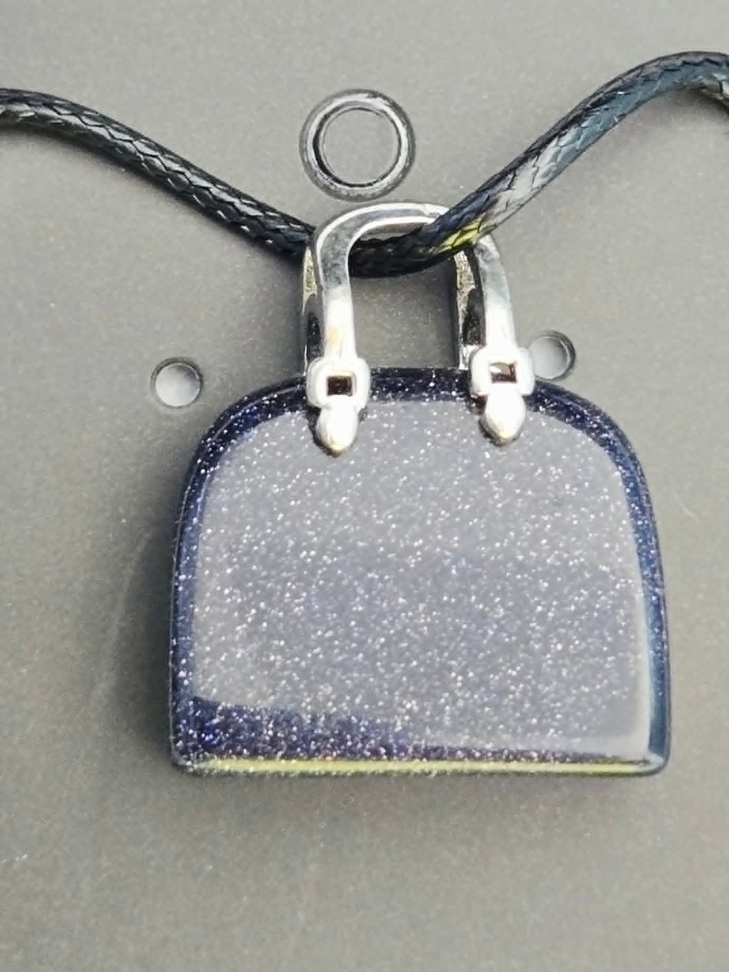 Natural Stone Mini Purse Pendant Necklaces