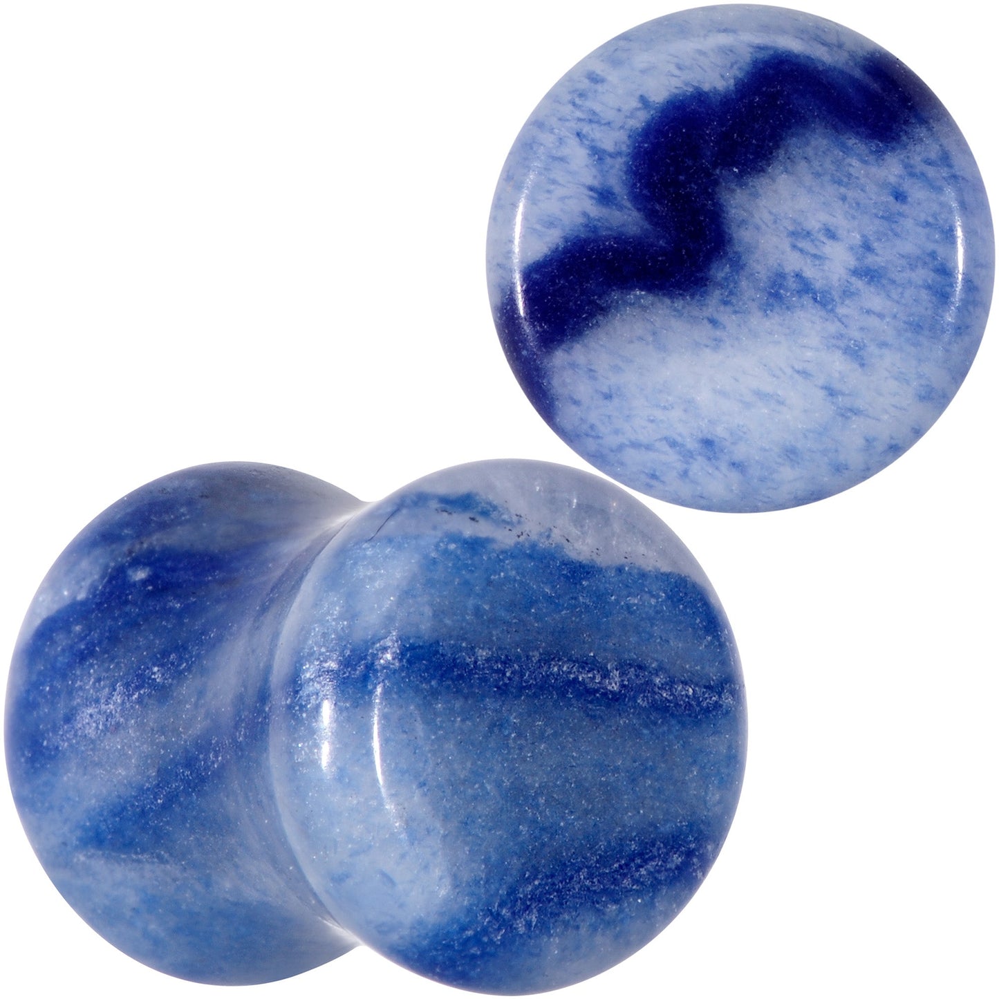 Natural Blue Aventurine Stone Saddle Plug Set