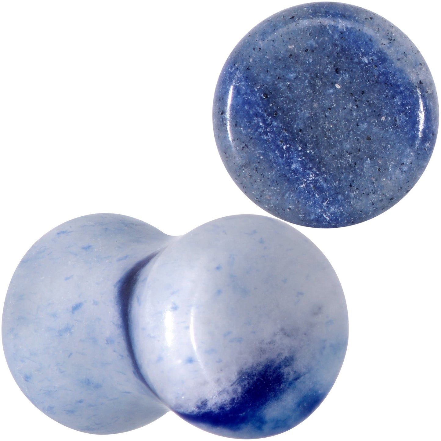 Natural Blue Aventurine Stone Saddle Plug Set