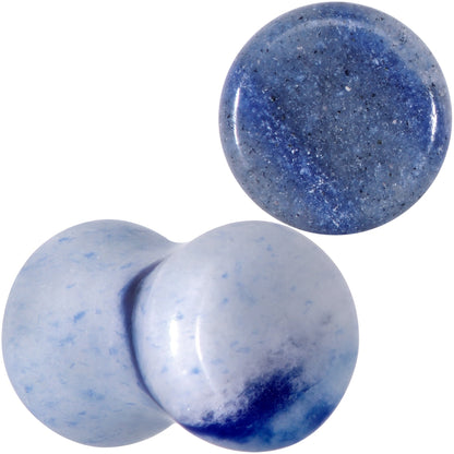 Natural Blue Aventurine Stone Saddle Plug Set