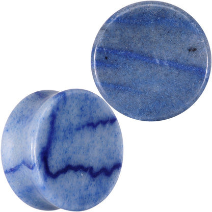 Natural Blue Aventurine Stone Saddle Plug Set