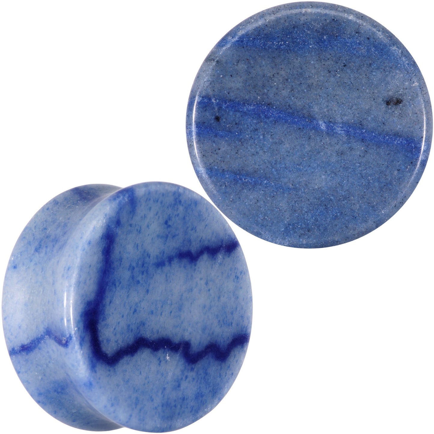 Natural Blue Aventurine Stone Saddle Plug Set
