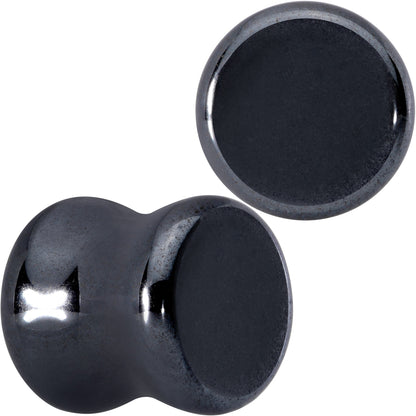 Natural Black Hematite Stone Saddle Plug Set