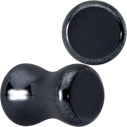 Natural Black Hematite Stone Saddle Plug Set