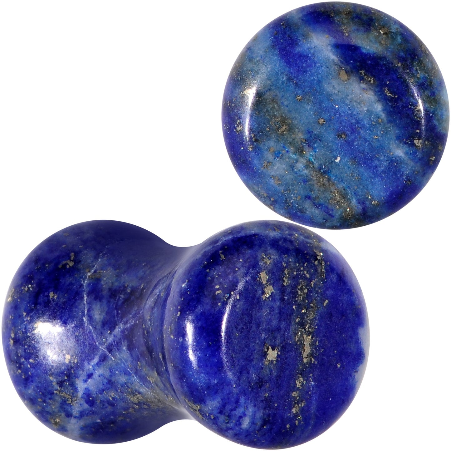 Natural Blue Lapis Stone Saddle Plug Set