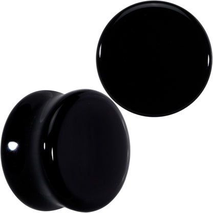 Natural Black Agate Stone Saddle Plug Set