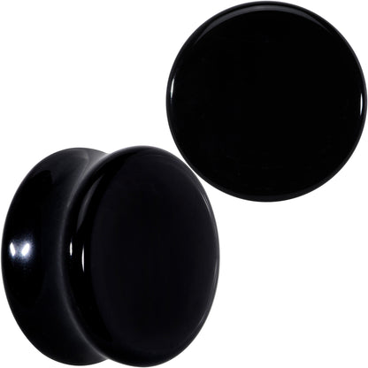Natural Black Agate Stone Saddle Plug Set