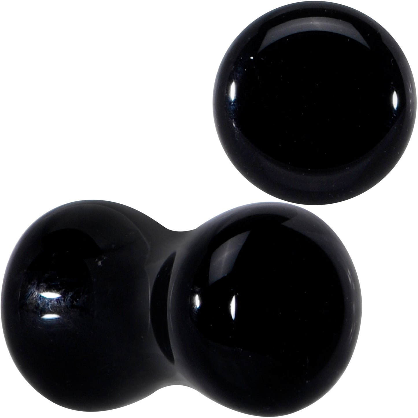Natural Black Agate Stone Saddle Plug Set