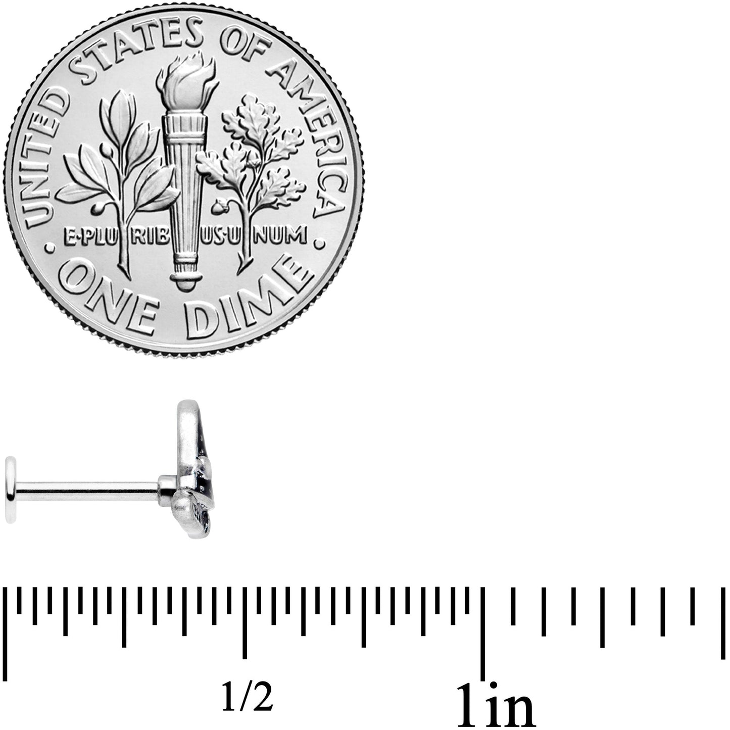 16G 5/16 Broom Witch Hat Halloween Labret Monroe Tragus