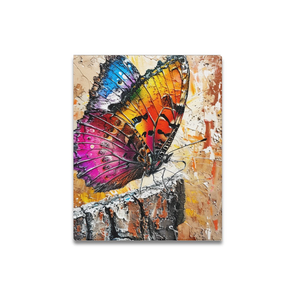 Watercolor Butterfly Frame Canvas Print